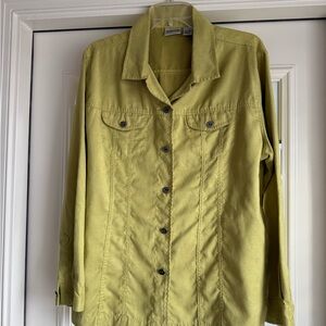 Chico's Light Olive Utility Jacket